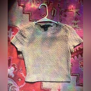 Forever 21 Textured Knit Top in Gray